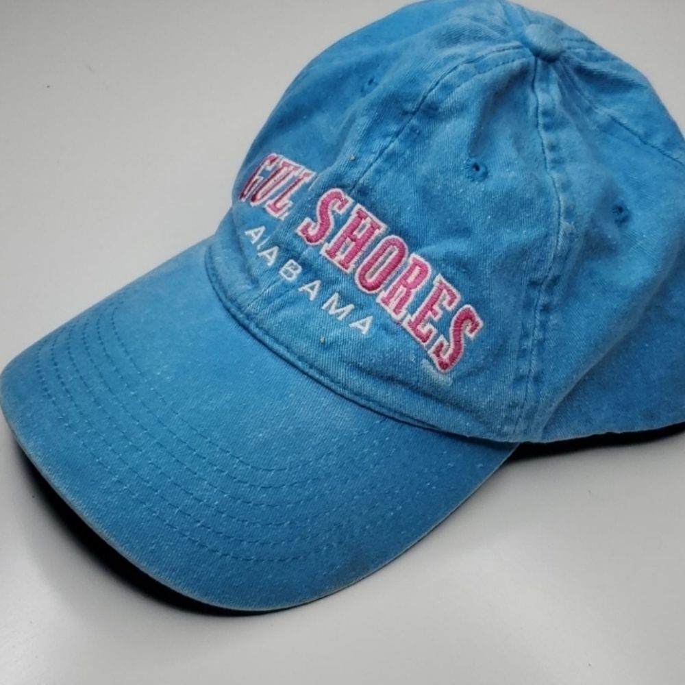 GULF SHORES ALABAMA embroidered blue pink baseball hat